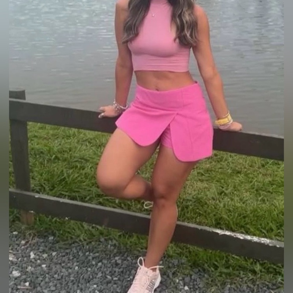 Zara Bright Pink Tailored Skort